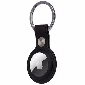 Audi Synthetic Leather AirTag ümbris - must