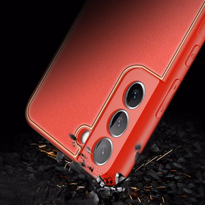 Dux Ducis Yolo elegant cover made of ecological leather for Samsung Galaxy S22 + (S22 Plus) red