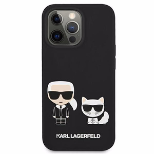 Karl Lagerfeld KLHCP13LSSKCK iPhone 13 Pro / 13 6.1" kõvakott must/must Silikoon Karl & Choupette