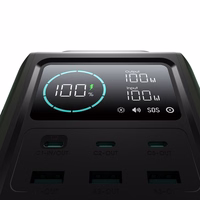 Powerbank Joyroom JR-PBF10 75000mAh 100W 3x USB-C 3x USB-A kokkupandava taskulambi ja käepidemega - roheline