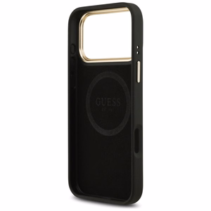 Guess 4G Logo Plate MagSafe Ümbris jaoks iPhone 17 Pro Max - Must