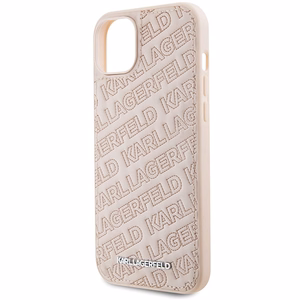 Karl Lagerfeld чехол для iPhone 15 Plus KLHCP15MPQKPMP (Quilted Pattern) розовый