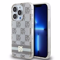 DKNY IML Checkered Mono Pattern & Printed Stripes MagSafe ümbris jaoks iPhone 13 Pro / 13 - beige