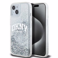 DKNY Liquid Glitter Big Logo ümbris jaoks iPhone 15 / 14 / 13 - valge