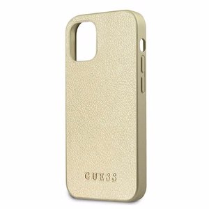 Guess GUHCP12SIGLGO iPhone 12 mini 5.4" kuldne/kuldne kõvakaaneline Iridescent