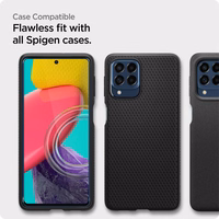 Spigen ALM Glass FC karastatud klaas Samsung Galaxy M53 5G jaoks - must