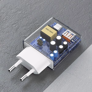 GaN Dudao A30EUL 30W USB-A / USB-C Wall Laadija + USB-C - Lightning Kaabel - valge