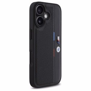 BMW M Perforated Tricolor Detail Line iPhone 16 Ümbris - must