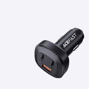 Acefast автомобильное зарядное устройство 66W 2x USB Type C / USB, PPS, Power Delivery, Quick Charge 4.0, AFC, FCP, SCP чёрное (B3 black)