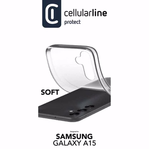 Cellularline Soft ümbris seadmele Samsung Galaxy A15 4G / 5G, läbipaistev