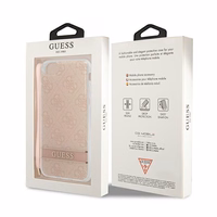Guess GUOHCI8H4STP iPhone SE 2022 / SE 2020 / 7/ 8 roosa/roosa kõvakaaneline 4G prinditud rihm