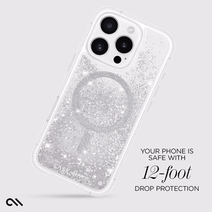 Case-Mate Waterfall MagSafe ümbris seadmele iPhone 16 Pro, hõbedane