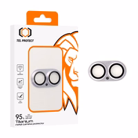 Tempered klaas Tel Protect 95% AR+AF Full Metal kaamera kaitse on camera for Iphone 17 lilla (camera island)