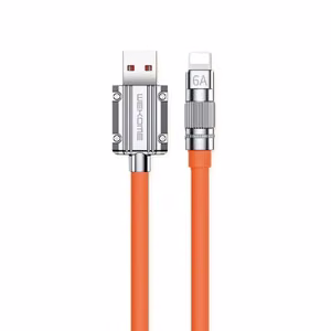 WEKOME WDC-186 Wingle Series USB-A–Lightning laadimis- ja andmekaabel, 1 m, oranž