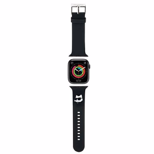Karl Lagerfeld 3D Rubber Choupette Head rihm must Apple Watch 42/44/45/49mm jaoks
