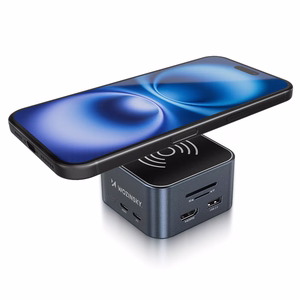 Hub USB-C 12 in 1 Wozinsky WHBC09Y8S multifunctional, with juhtmevaba charging function, aluminum, with 15 cm kaabel - hall