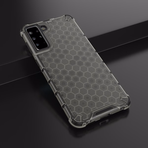 Samsung Galaxy S22 + (S22 Plus) must Honeycomb korpus soomustatud kate geelraamiga Samsung Galaxy S22 + (S22 Plus) jaoks