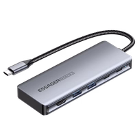 Adapter Essager "6 in 1" hall (In: Type-C)