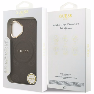GUESS ümbris jaoks IPHONE 17 compatible with MagSafe GUHMP17SPSAMSECW (PU W/ Peony Hot Stamp) brown