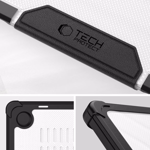 Tech-Protect SmartShell Pro ümbris jaoks MacBook Air 13" 2023-2025 M2 / M3 / M4 - läbipaistev and must