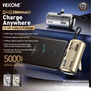 Akupank WK Design „WP-19“ hõbedane 5000mAh (22.5W)