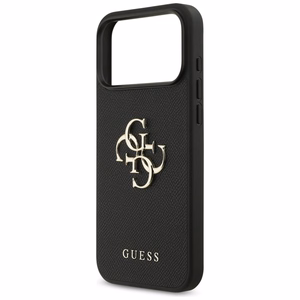 Guess Grained Big 4G & Classic Logo ümbris jaoks iPhone 17 Pro Max - must