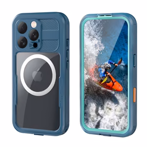 Водонепроницаемый чехол Crong Seal Cover IP68 для iPhone 16 Pro, морской синий
