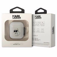 Karl Lagerfeld KLA2HNCHTCT Airpods 1/2 cover läbipaistev Ikonik Choupette