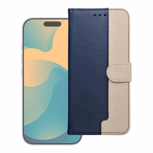 Klappümbris Xiaomi Redmi A7 PRO Split Book, tumesinine ja kreemikas