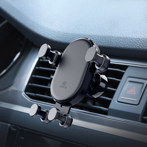 Crong Gravity Auto-Lock raskusjõul töötav auto telefonihoidik 4.7–6.5" telefonidele, must