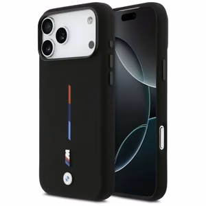 BMW M Silicon Tricolor Line MagSafe Ümbris jaoks iPhone 17 Pro Max - must