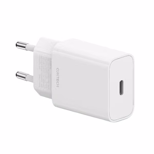 Cuktech seinatoiteadapter 20 W USB-C, ELi pistikuga – valge