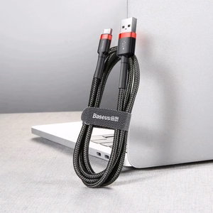 Baseus cable Cafule USB - USB-C 2,0 m 2A punane-must