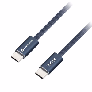 Kaabel USB C USB C Forcell F-Energy QC4.0 PD 5A 100W Cafule Color 1,2 m ACYH23 tumesinine