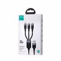 Joyroom Multi-Use Series S-A18 3in1 USB-A - Lightning / USB-C / micro USB kaabel 0.3m - must