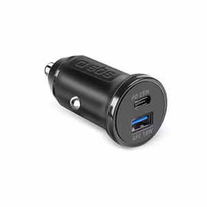 SBS TECRPD25W Автомобильное зарядное устройство 25W USB-A USB-C с Power Delivery - чёрный