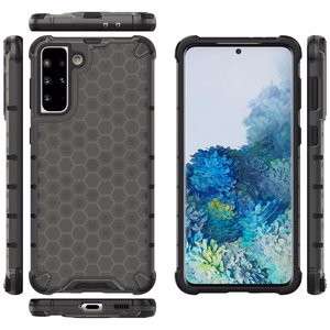 Samsung Galaxy S22 + (S22 Plus) must Honeycomb korpus soomustatud kate geelraamiga Samsung Galaxy S22 + (S22 Plus) jaoks