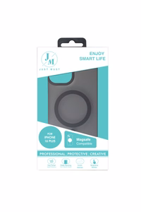 Чехол JM MAGSAFE SILK FROST I для iPhone 16 Plus, черный