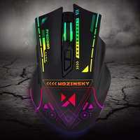 Wozinsky WMGB-3200 Juhtmevaba Optical Gaming Mouse with Built-in Rechargeable Battery 3200 DPI with RGB Lighting - Must