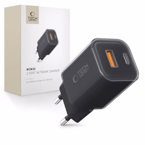 Tech-Protect NCM33W 2-port PD33W/QC3.0 wall laadija - must