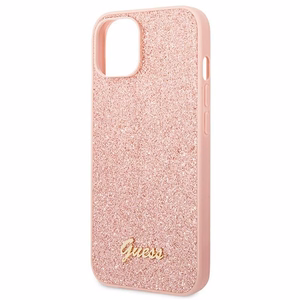 Guess GUHCP14MHGGSHP чехол для iPhone 14 Plus 6,7" розовый/розовый Glitter Script