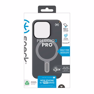 Speck Presidio2 Pro ClickLock MagSafe ümbris seadmele iPhone 15 Pro, söehall ja külmpronkjas