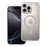 ELECTRO MAG COVER case compatible with MagSafe jaoks IPHONE 16 Pro Max hõbedane