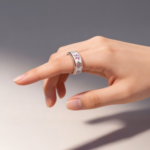 Forever Smartring Botanical SR-101 roosa kuld suurus 8