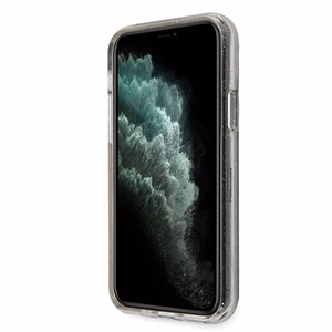 Guess GUHCN65PCGLSI iPhone 11 Pro Max hõbedane/hõbedane kõva ümbris Glitter