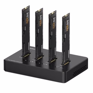 SSD nelja pesaga dokijaam M.2 NVME, USB-A, USB-C