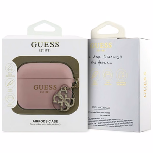 Guess Silikoon 4G Charm Ümbris for AirPods Pro 3 roosa