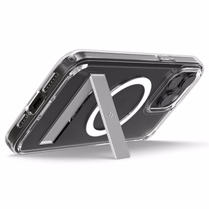 Spigen Ultra Hybrid S MagSafe Ümbris with Stand jaoks iPhone 15 Pro - läbipaistev