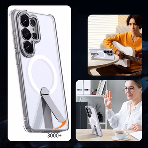 Чехол Hybrid Armor X с подставкой и MagSafe для Samsung Galaxy S26 Ultra - прозрачный