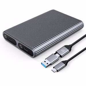 Orico AM2C3-2SN kahe kettaga korpus kahele M.2 SATA ja NVMe kettale, USB-C 3.2, 6/10 Gb/s, hall